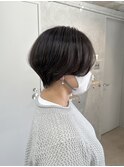 ハイライトグレージュショート/大人っぽショート/白髪ぼかし