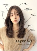 レイヤーカット　レイヤーロング　前髪カット