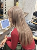 ミルクティーベージュ/似合わせカット/フェミニンロング