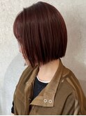 ボブ ミルクティーベージュ 艶髪 髪質改善カラー ショート