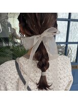 ジジ ヘアワークス(gigi hair works) リボンアレンジ＊＊@saki.kn__