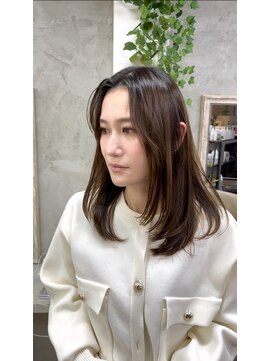 ブリーチなしカラー/ベージュブラウン/20代30代