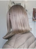 ダブルカラーショートボブインナーカラーハイライトケアブリーチ