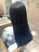 クルム(KURUMU)&nbsp;裾カラー/ネイビーブルー