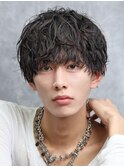 緩め波巻きパーマ無造作マッシュツイストスパイラルパーマ吉祥寺