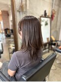 大人ボブレイヤーカットアッシュカラーダブルカラーおしゃれ女子