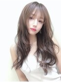 【栄矢場町】大人可愛いゆるふわグレージュ、ロングヘア