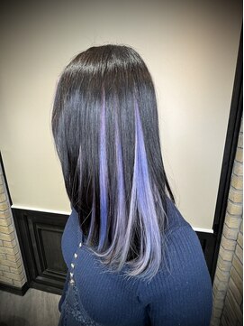 モナン 渋谷(Monan) ワンレンカーテンバンク×インナー水色カラー