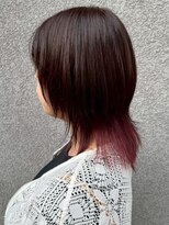 オレンジペコ(orange peco)&nbsp;ウルフカット エンドカラー ピンクブラウン レイヤーカット 艶髪