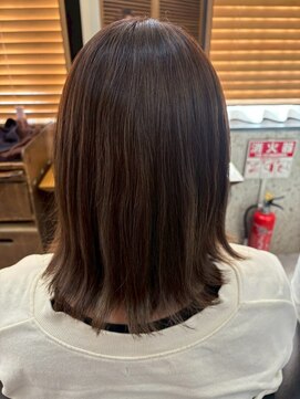 ヘアリゾート粋 トゥジュ 池袋東口店(tujuh) 艶髪/透明感ブラウン/レイヤーカット/ミディアム