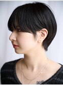 大人可愛い20代30代40代マッシュショート大人前髪透明感カラー