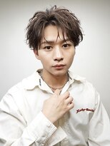 ニコトウキョウ 新宿(nico TOKYO)&nbsp;メンズセンターパートニュアンスパーマ毛流れ縮毛矯正刈り上げ