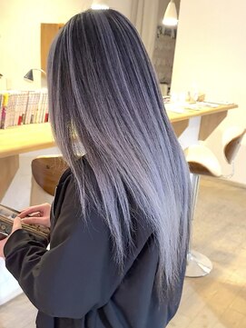 ブレイズヘアー(BLAZEhair) 【長持ちデザイン】ホワイトバレイヤージュ×ブリーチ2回