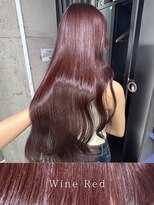 エヌアイ オモテサンドウ(ni omotesando)&nbsp;ワンホンっぽ☆うるツヤブリーチなしダブルカラー ワインレッド