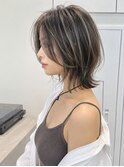小顔コントラストハイライト×ハッシュカット20代30代40代