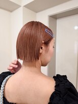 イチエ(icie)&nbsp;【渡部】切りっぱなしボブ×オレンジベージュ