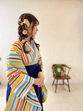 エルファイン 美容室(EL FINE) ダウンスタイル　袴ヘアセット