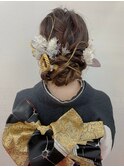 水引き飾り金箔アレンジ