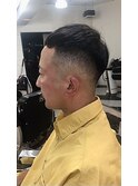 かき上げヘアショートレイアーくせ毛風パーマコンマヘア55