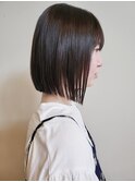 ワンランク上の切りっぱなしボブ/アッシュブラック