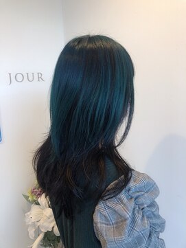 アンジュール アンブレラカラー　ターコイズブルー