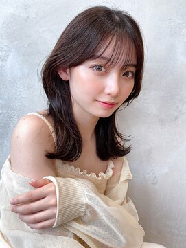 アフロート ルヴア(AFLOAT RUVUA) るなstyle 韓国風くびれヘア シースルー前髪 20代30代40代