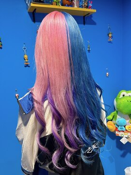 エルシャドール(EL-SHADDOLL) 《ピンク×水色×紫》ブリーチ ハイトーン デザインカラー