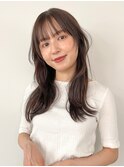 ロング 顔まわりカット レイヤー 小顔カット 原宿表参道渋谷