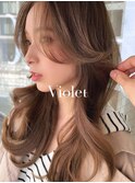 くびれロングレイヤーカットニュアンスカラー根元パーマ