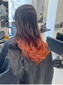 【ALIVE吉祥寺】オレンジブラウングラデーションカラー