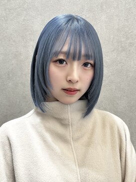 ロンド レア 天神大名店(Lond Le’a) 髪質改善イメチェンワイドバング美髪ケアブリーチブルーカラー