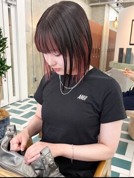 ノエ(noe) くびれヘア/アプリコットオレンジ/ハイライトカラー/栄h108