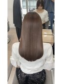 柔らか質感の髪質改善×シフォンベージュ