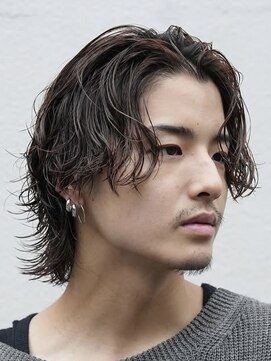 フィフスパーク(fifth PARK) 渋谷サーフカール波巻きスパイラルパーマメンズボブウルフカット