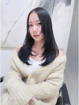 ヘアサロン ガリカ 表参道(hair salon Gallica) 【田中杏実】暗髪でも重たく見えない透明感カラーブルーブラック