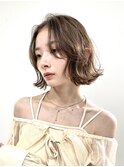 調布白髪染めレイヤーボブウルフショートカットアッシュベージュ