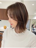 30代40代50代ショートショートボブくびれハイライト白髪ぼかし
