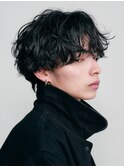 原宿メンズパーマルーズパーマシャドウパーマッシュウルフゆるめ
