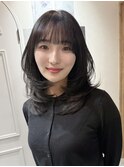 大分ハッシュカット韓国レイヤーカットミディアムレイヤーおもめ