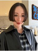 夏カラー◆ミニボブ/アプリコットブラウン/小顔×20代30代