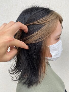 アース コアフュールボーテ 上尾店(EARTH coiffure beaute) 【EARTH】フェイスフレーミングでミルキーベージュ