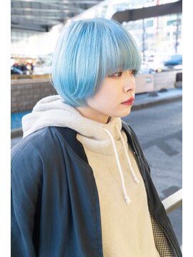 オブヘアーギンザ(Of HAIR GINZA) ☆綾波風水色ボブ☆