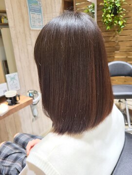 ヘアサロン フラット(hair salon flat) プロテスTRツヤ髪ミディアムナチュラルブラウン大人可愛い