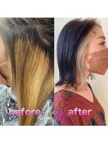 ラ シェンテ エイジア 川西(La Sente Aja)&nbsp;【ブリーチ職人】インナーカラー ホワイトベージュ