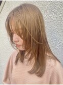 ことりベージュミルクティーベージュシースルーカラー大人可愛い
