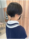 【森千晶】黒髪マッシュショート/襟足すっきり丸みショート