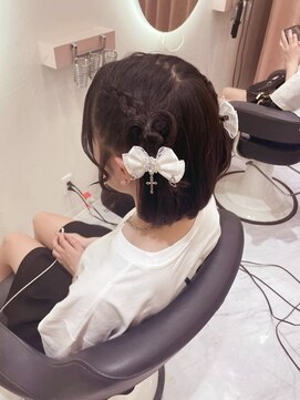 クラン 梅田店(clan) ハートハーフツイン/梅田ヘアセット