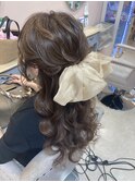 ふわふわハーフアップ