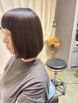ワ ヘアー(wa-hair) 大人ボブ*髪質改善*艶ボブショート*シルキーベージュ*オンプレ