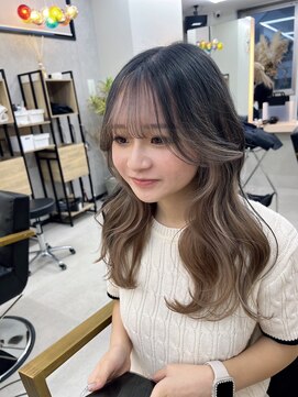 アリープパロット(ALEAP parrot) レイヤーカット/ブラウンベージュ/エンドカラー